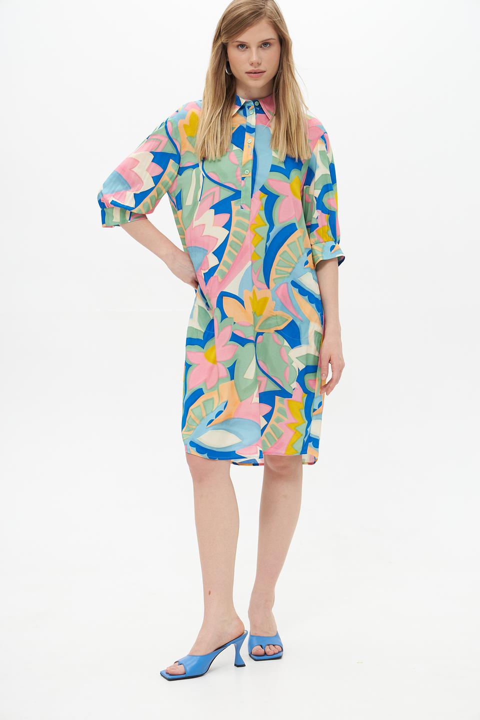 Платье Lecomte с цветочным принтом