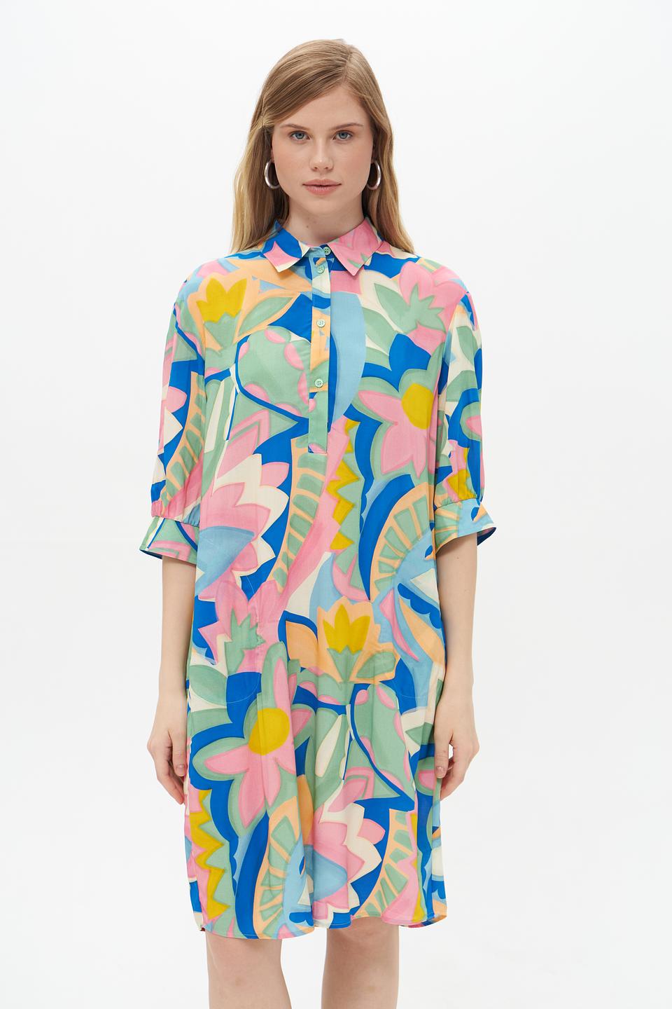 Платье Lecomte с цветочным принтом