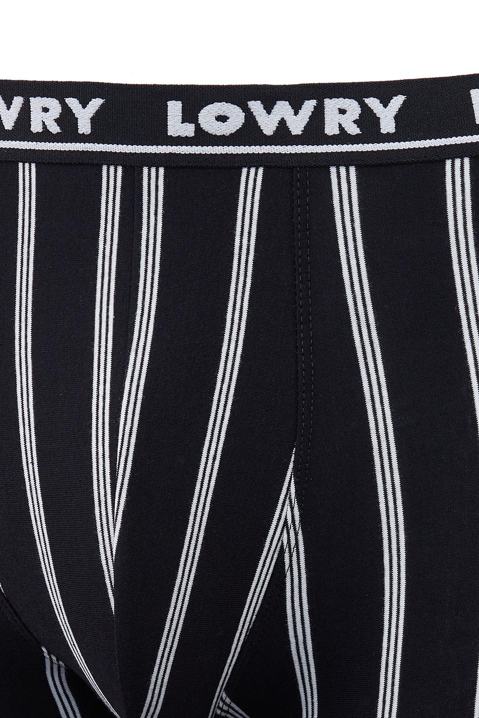 Трусы-боксеры Lowry в полоску чёрно-белые