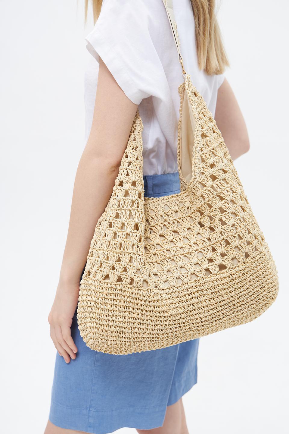 Сумка плетеная Loevenich бежевая