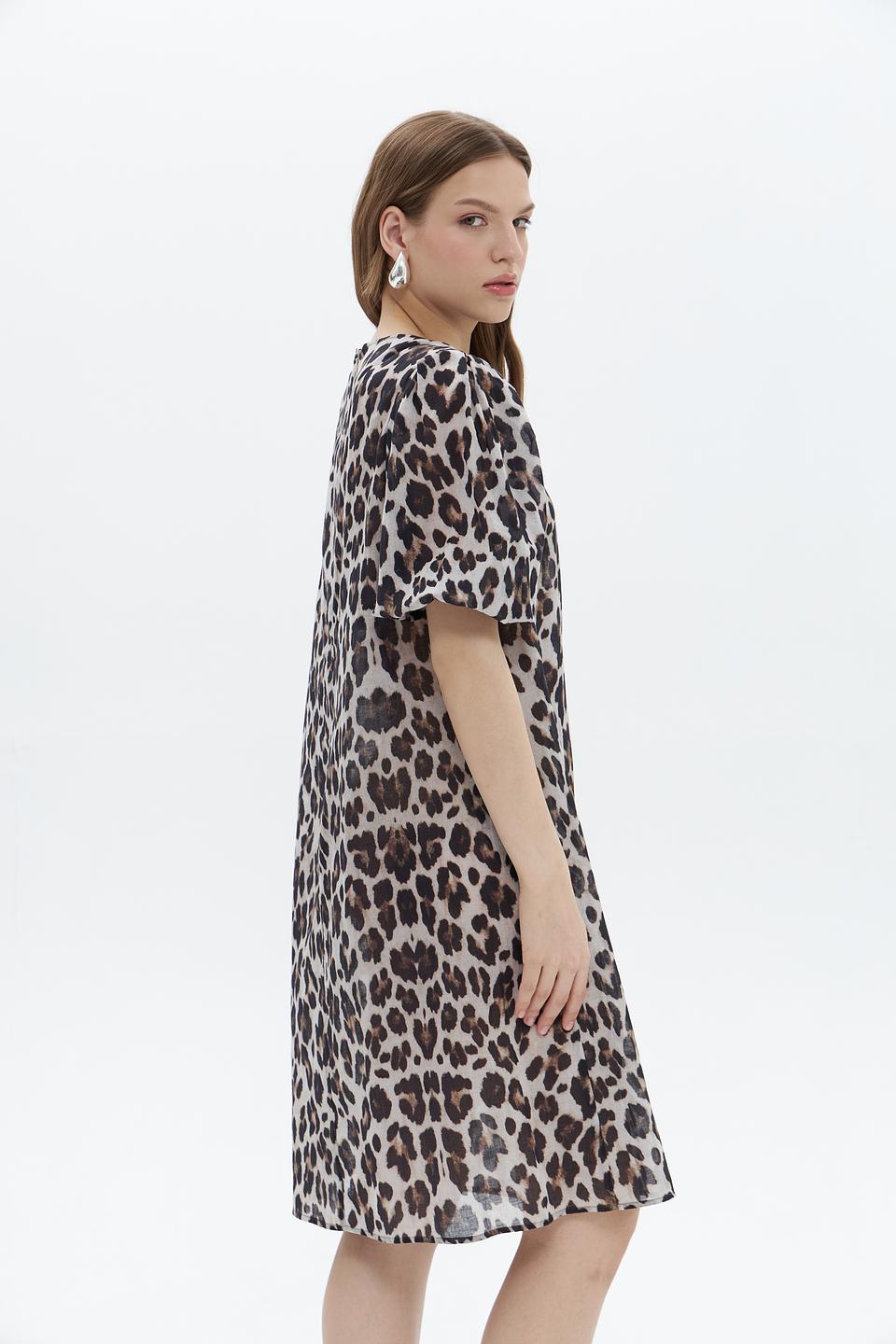 Платье UNQ леопардовый принт
