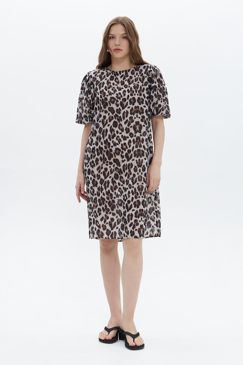 Платье UNQ леопардовый принт