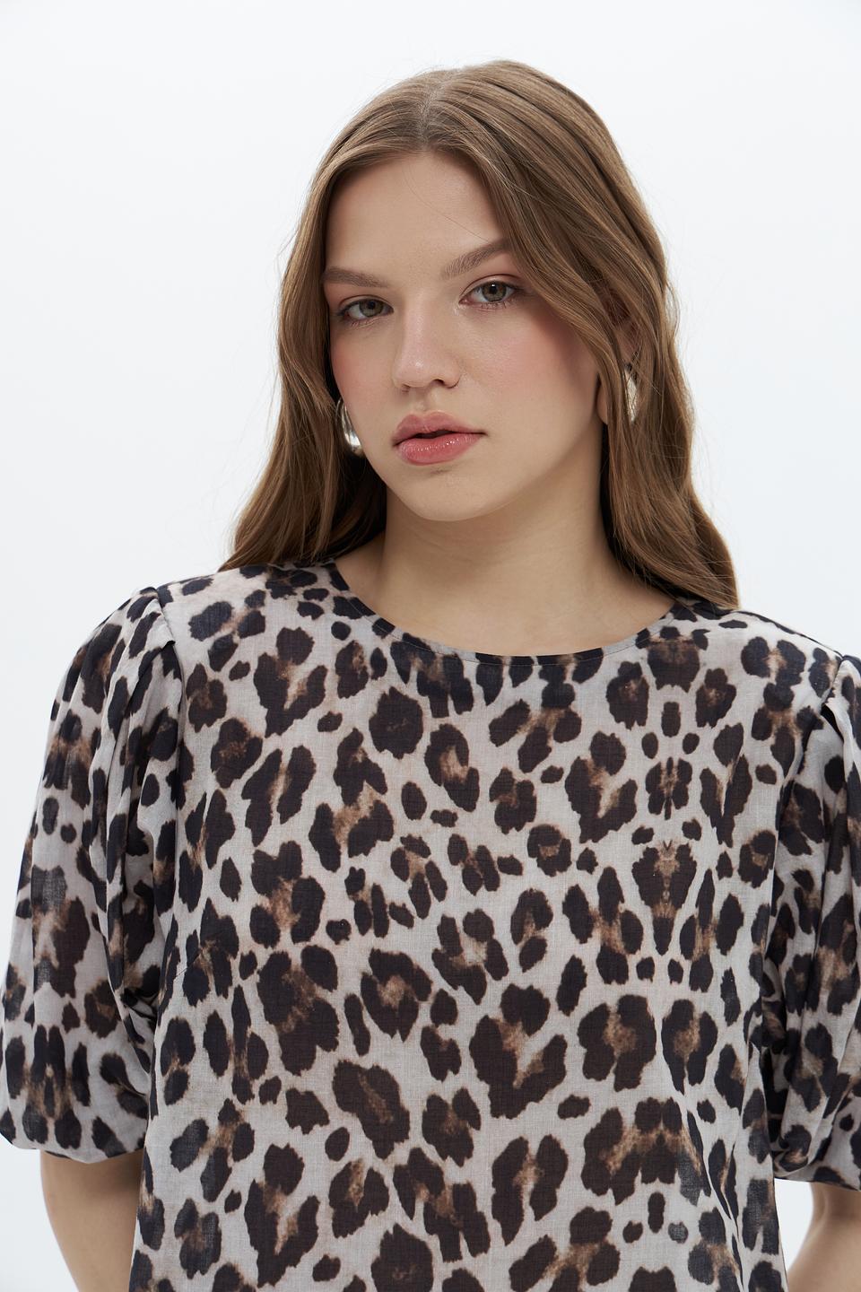 Платье UNQ леопардовый принт