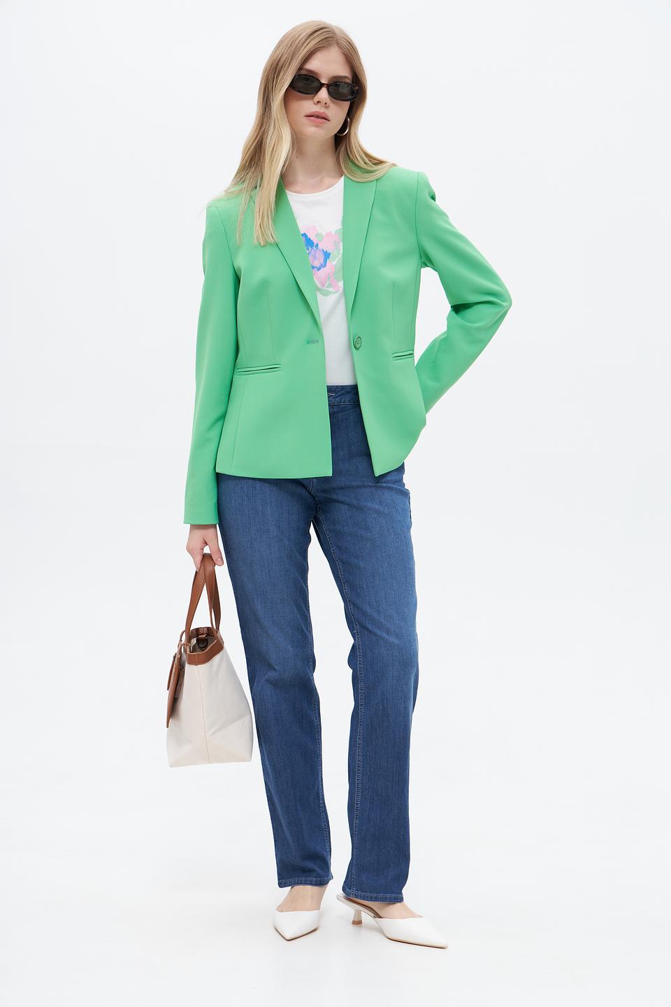 Жакет Taifun приталенный, зеленый