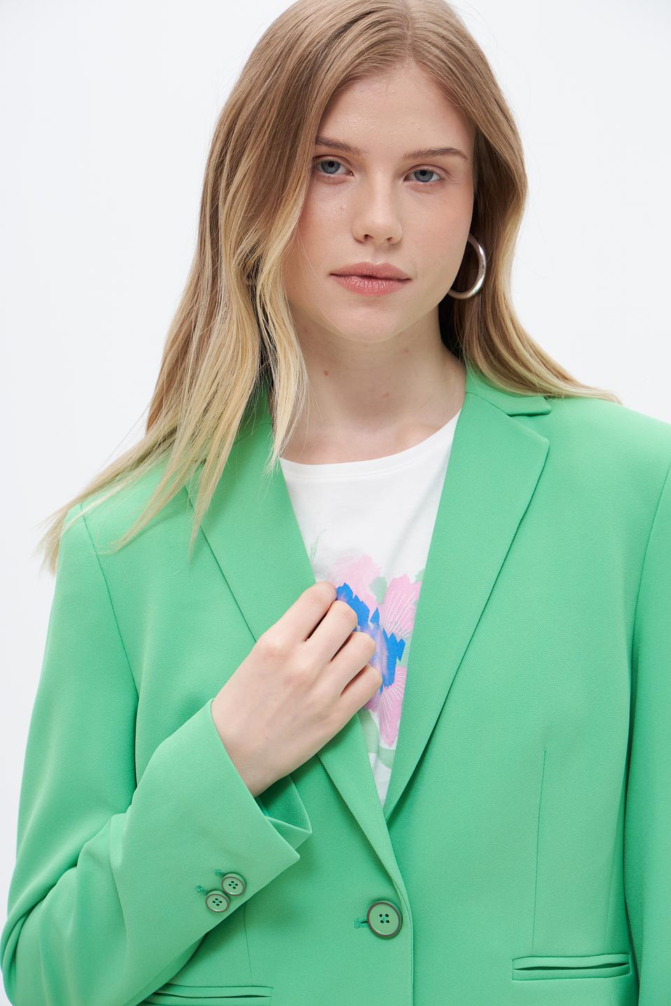 Жакет Taifun приталенный, зеленый