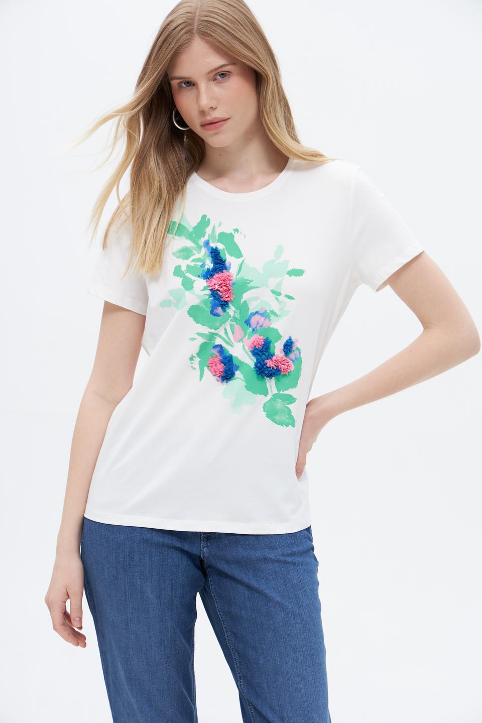 Футболка Taifun с цветочным принтом