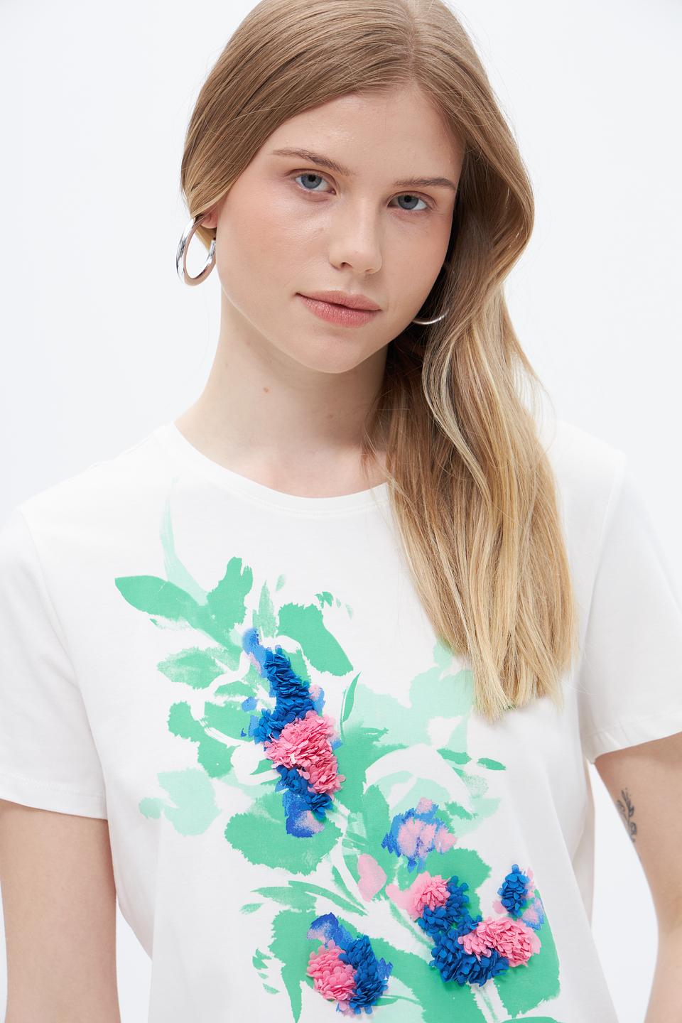 Футболка Taifun с цветочным принтом