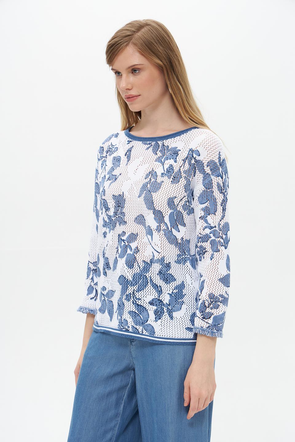 Пуловер Rabe collection с цветочным принтом