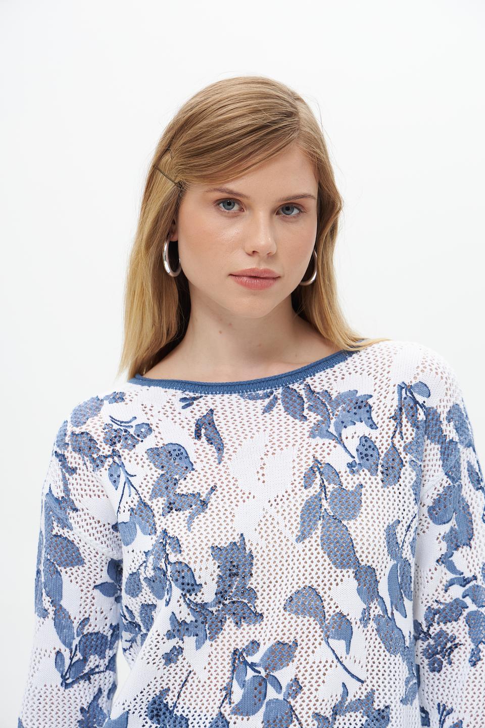 Пуловер Rabe collection с цветочным принтом