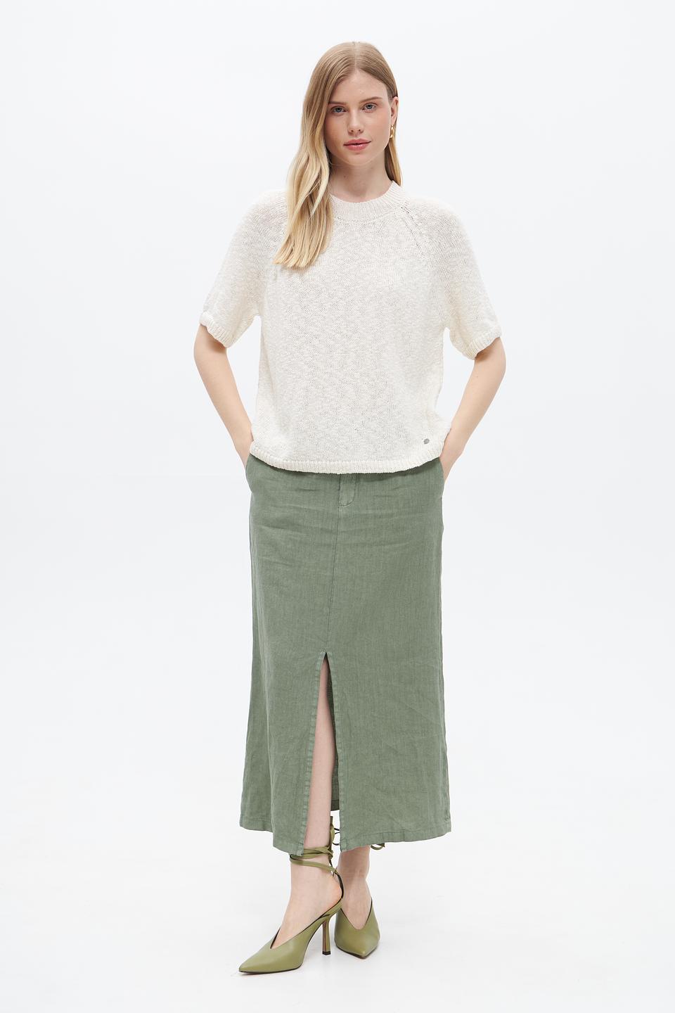 Юбка миди Oui из льна