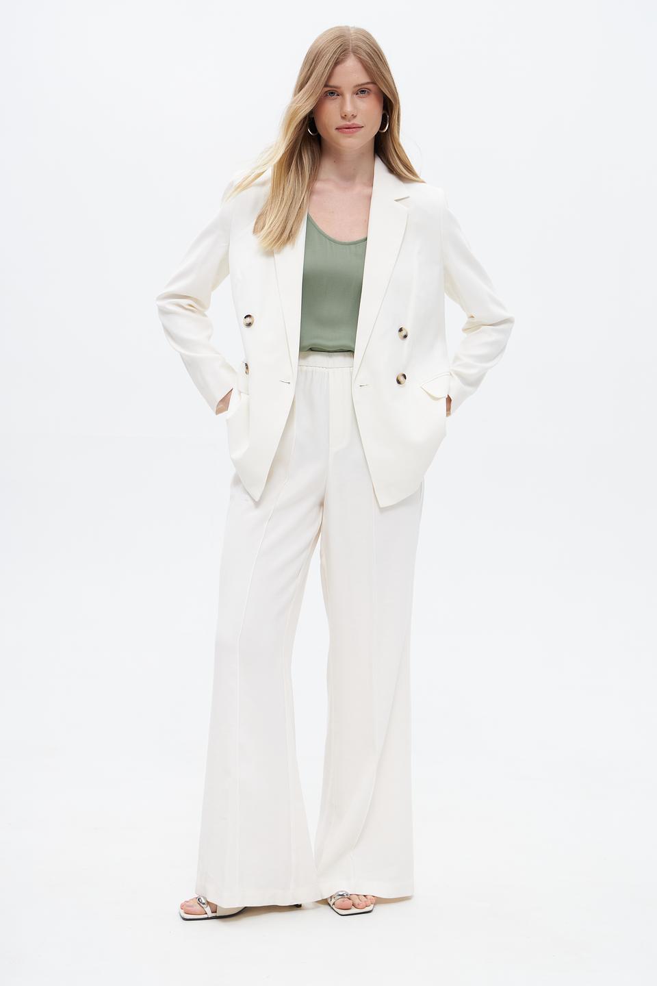 Жакет Oui приталенный, кремовый