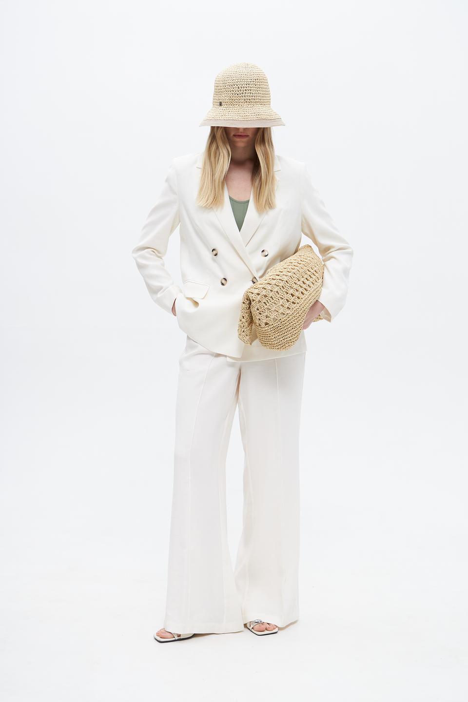 Жакет Oui приталенный, кремовый