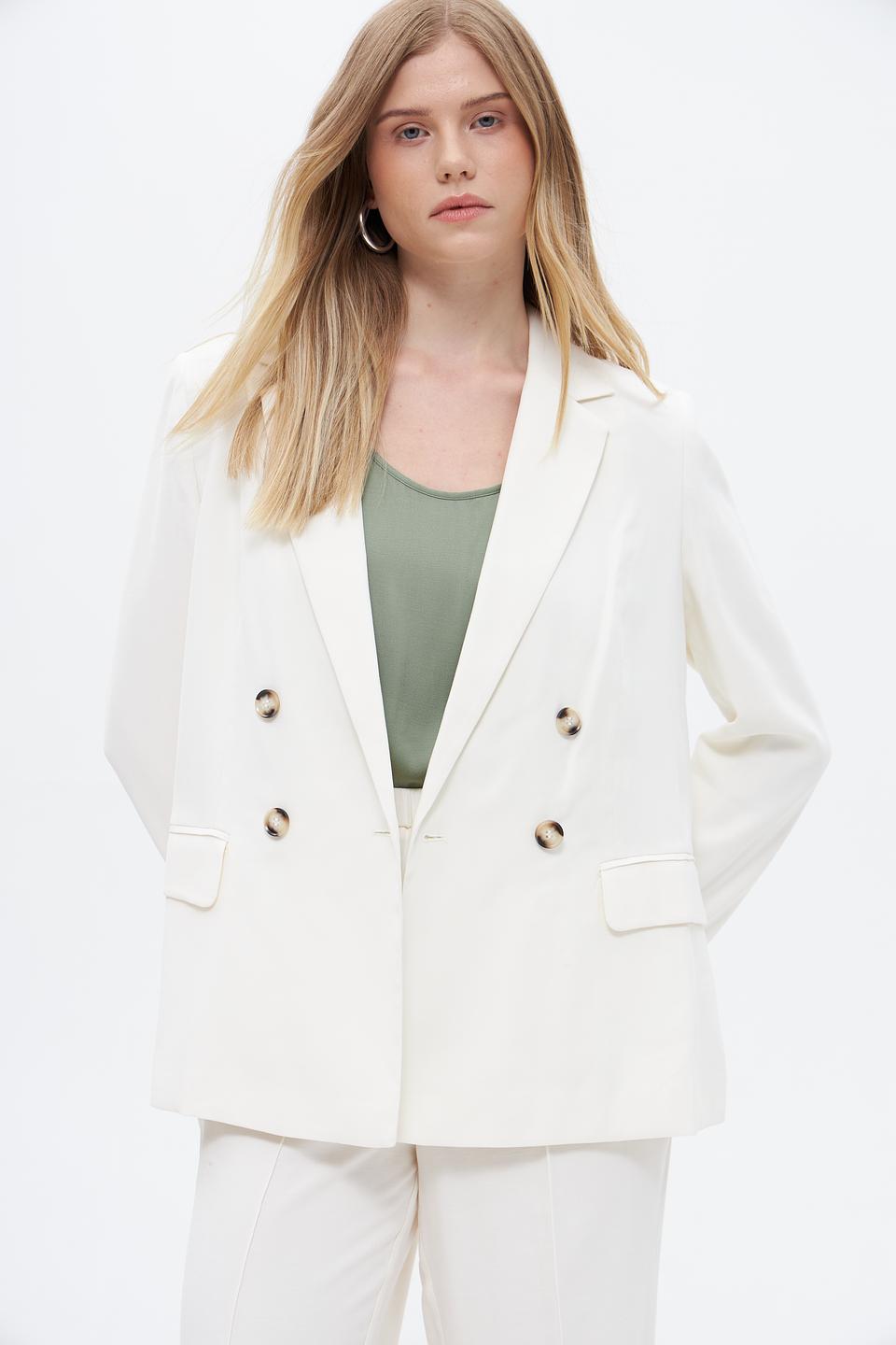 Жакет Oui приталенный, кремовый