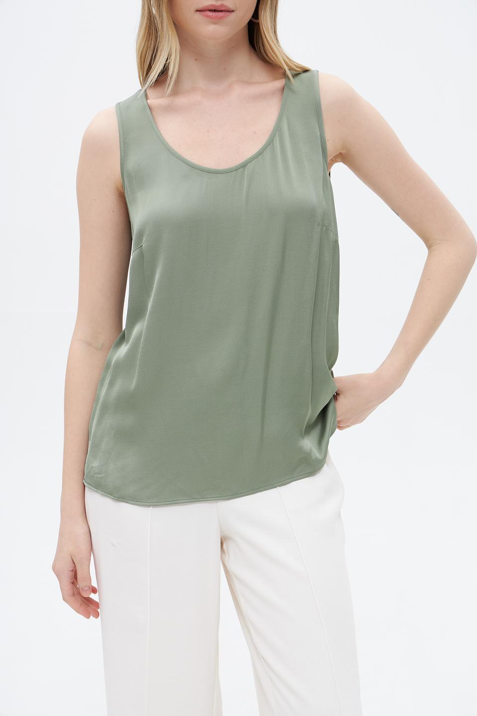 Топ Oui женский оливковый