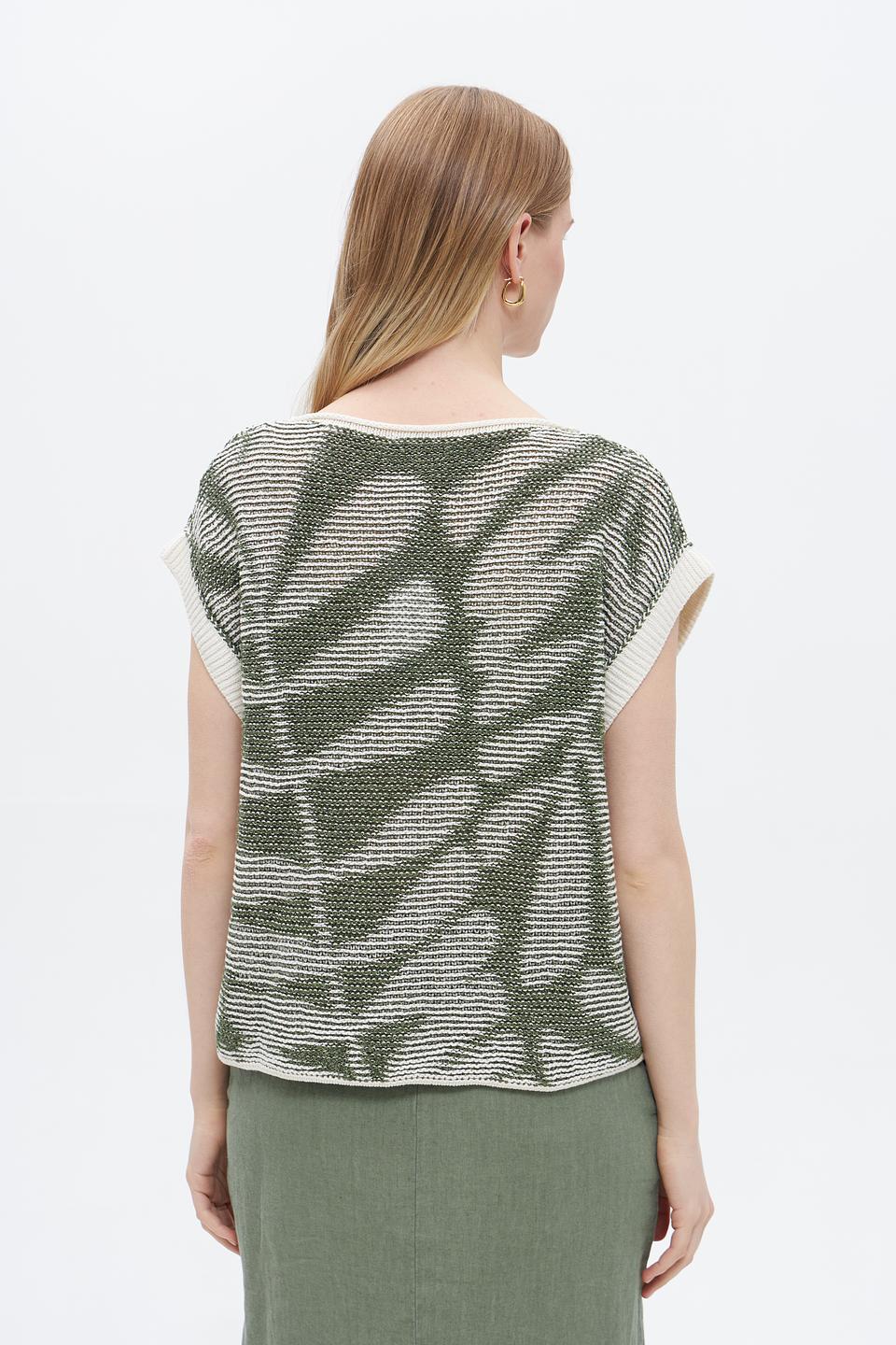 Жилет Oui с узором зелёный