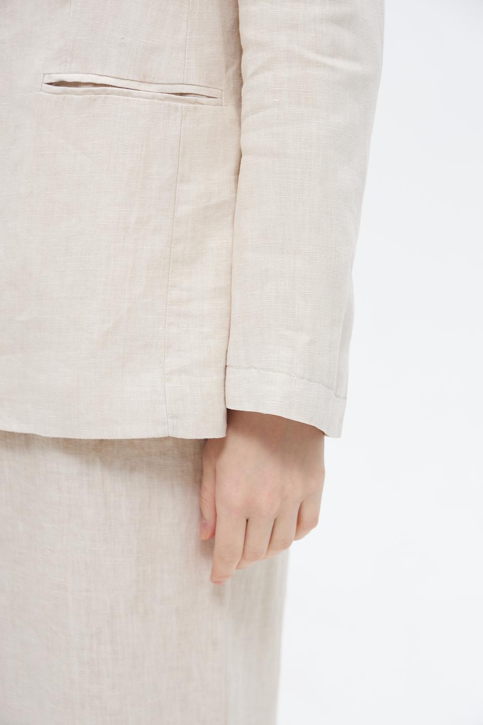 Жакет Oui льняной бежевый