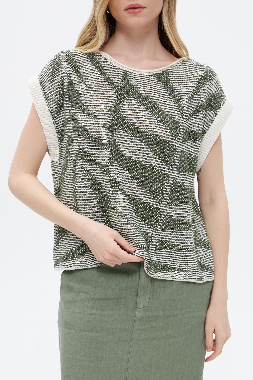 Жилет Oui с узором зелёный