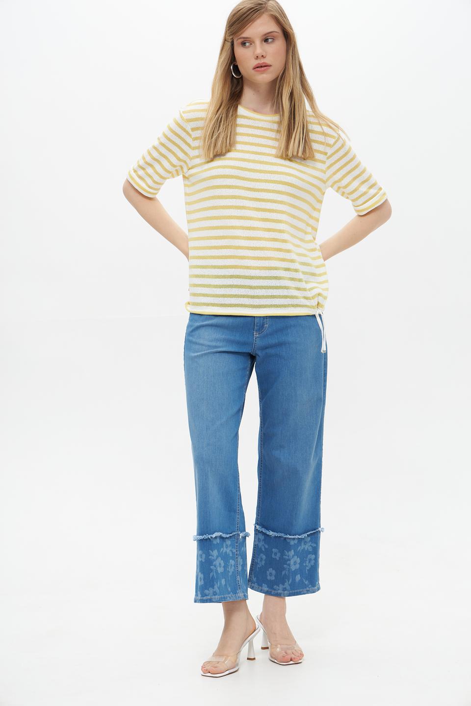 Пуловер Lecomte в полоску