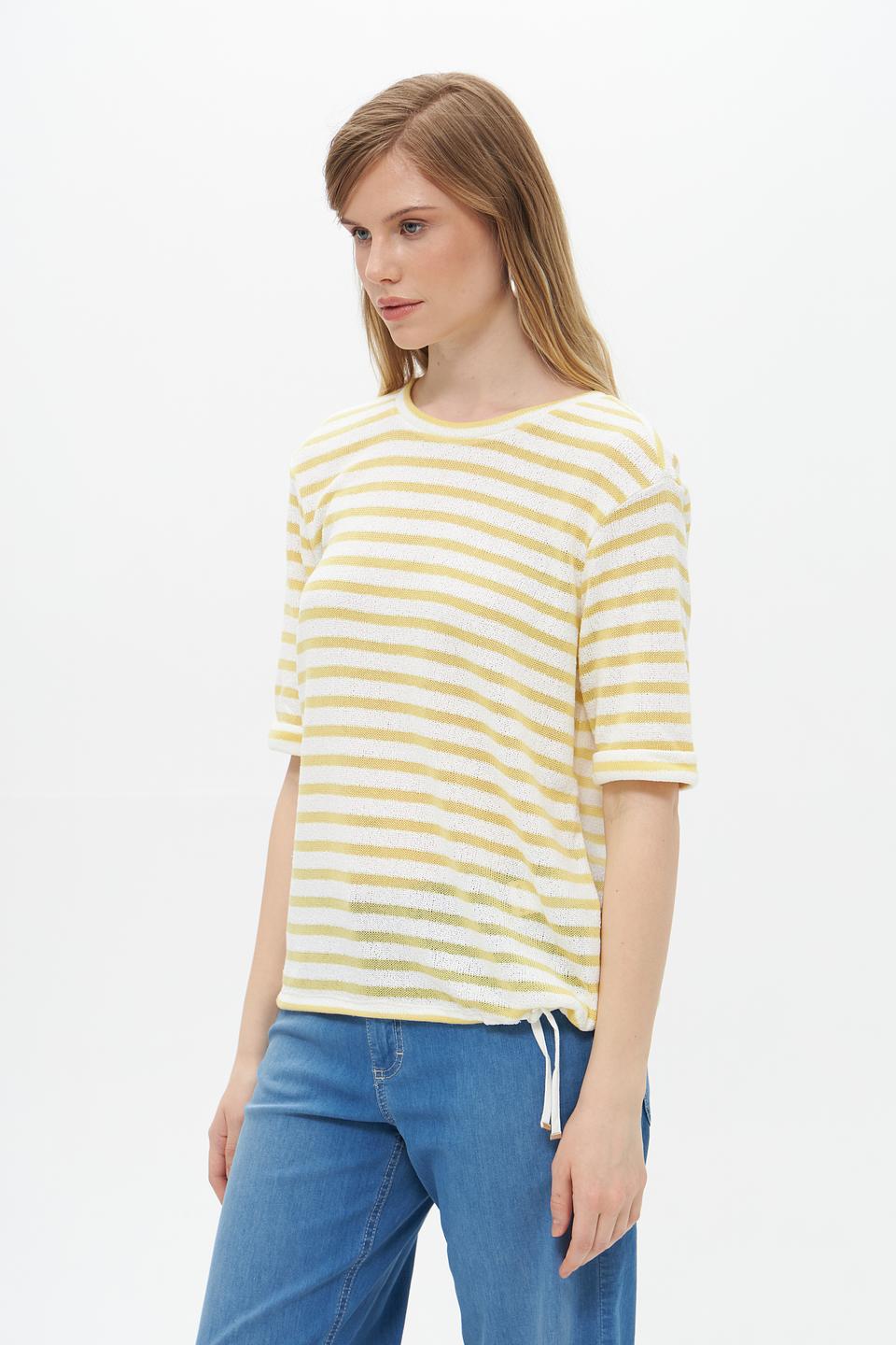 Пуловер Lecomte в полоску