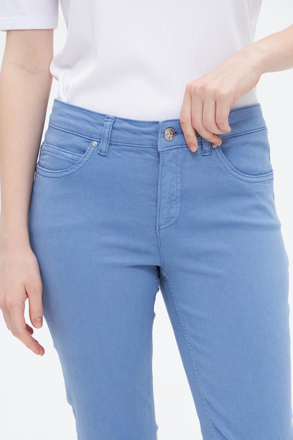 Брюки прямого кроя Oui голубые