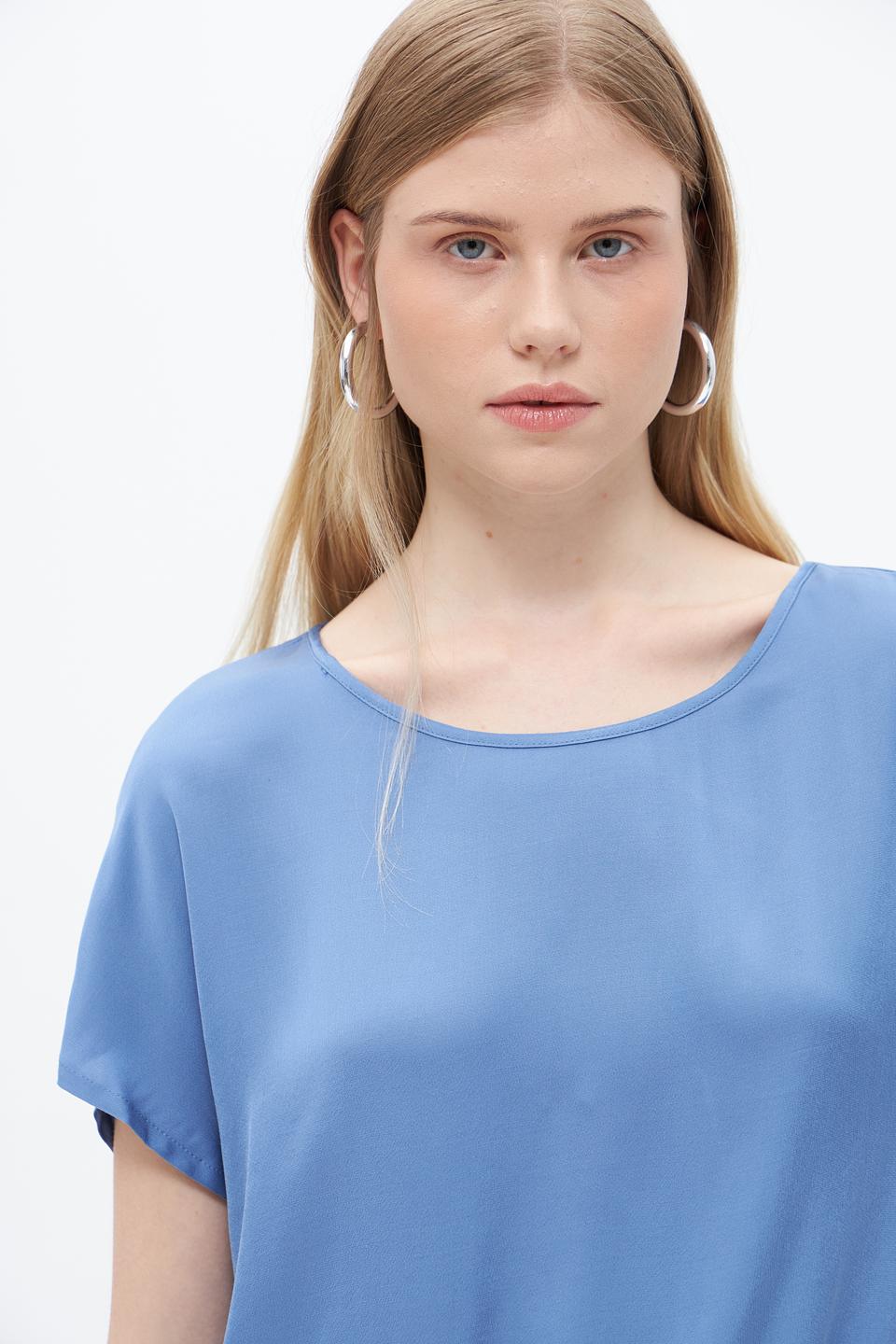 Блуза Oui с завязкой голубая