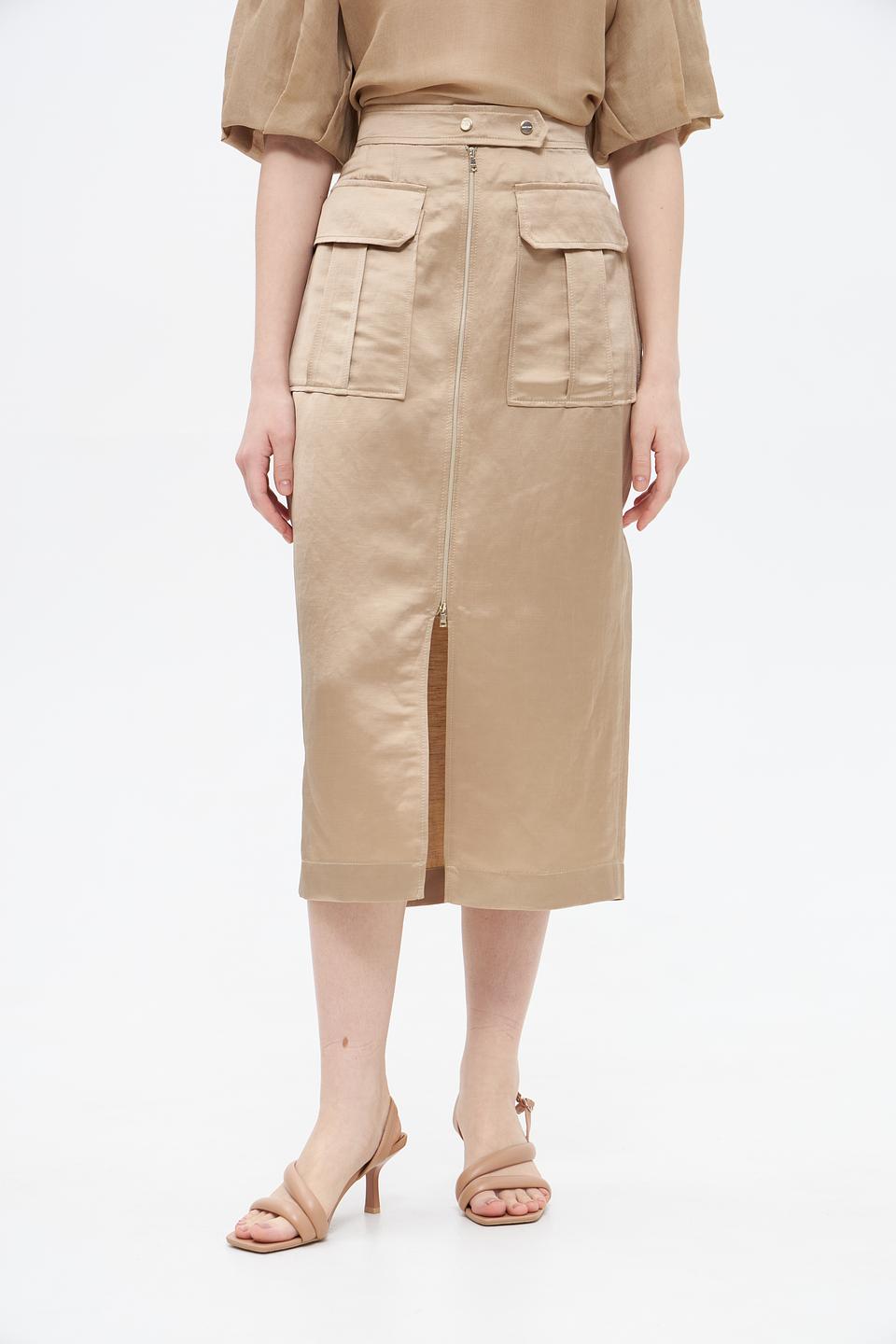 Юбка Marc Cain с карманами бежевая