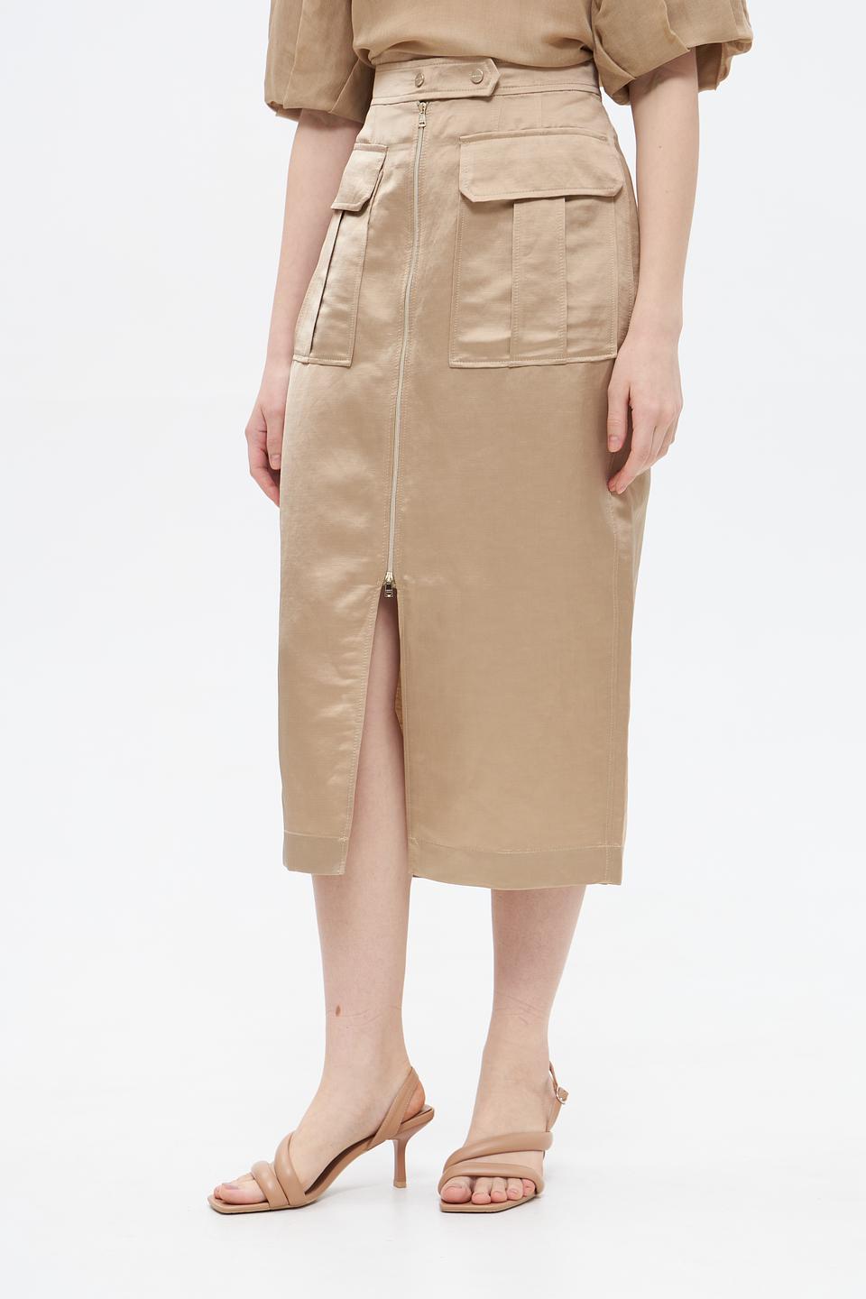 Юбка Marc Cain с карманами бежевая