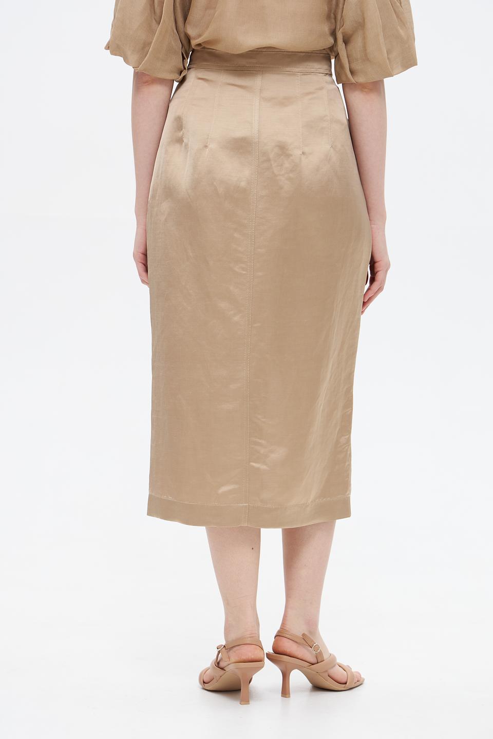 Юбка Marc Cain с карманами бежевая