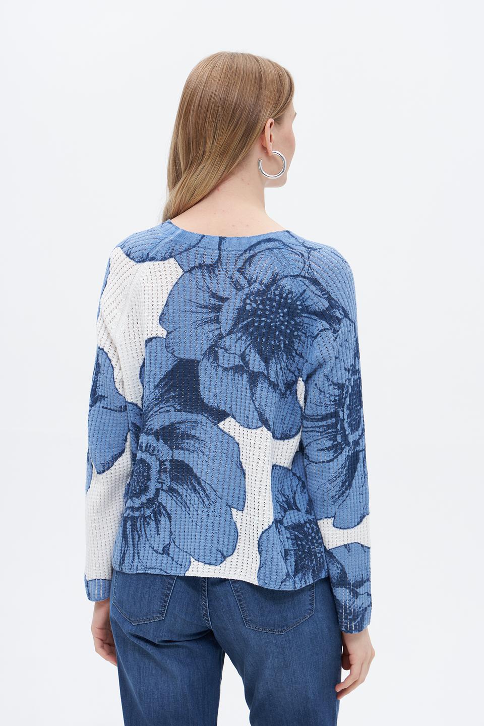 Пуловер Oui с цветочным принтом