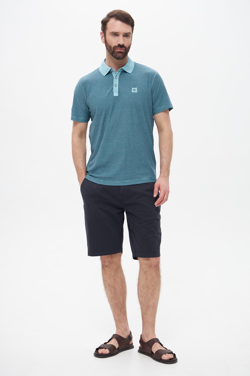 Поло Lerros в полоску бирюзовый