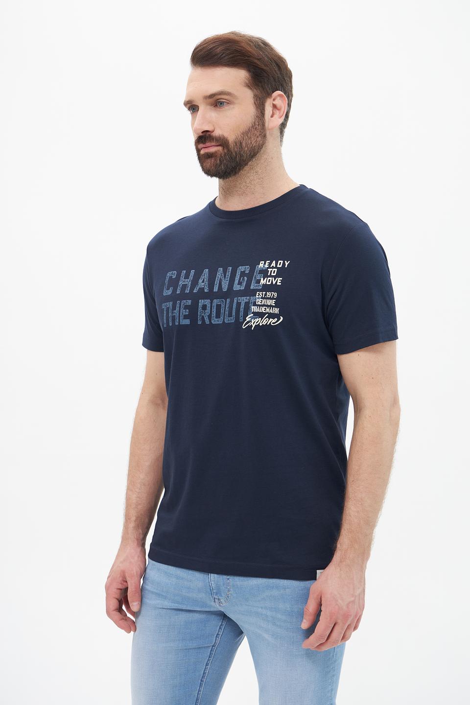 Футболка Lerros с принтом темно-синяя