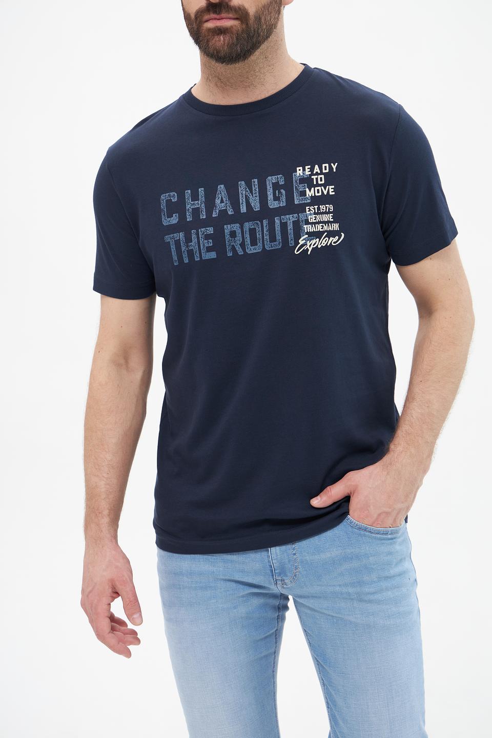 Футболка Lerros с принтом темно-синяя