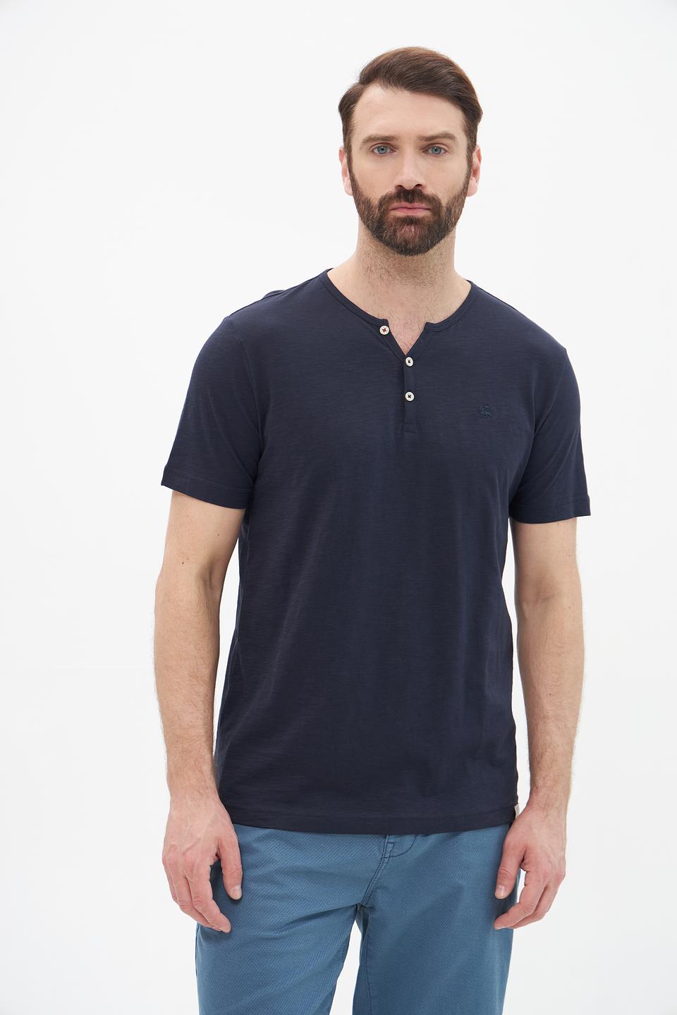 Футболка Lerros с планкой темно-синяя