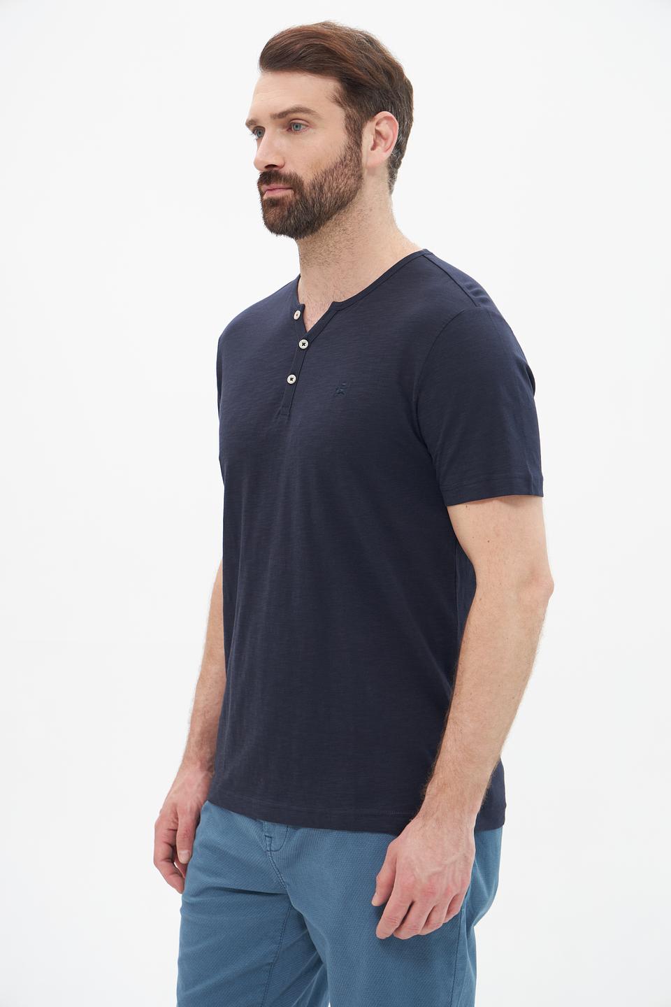 Футболка Lerros с планкой темно-синяя