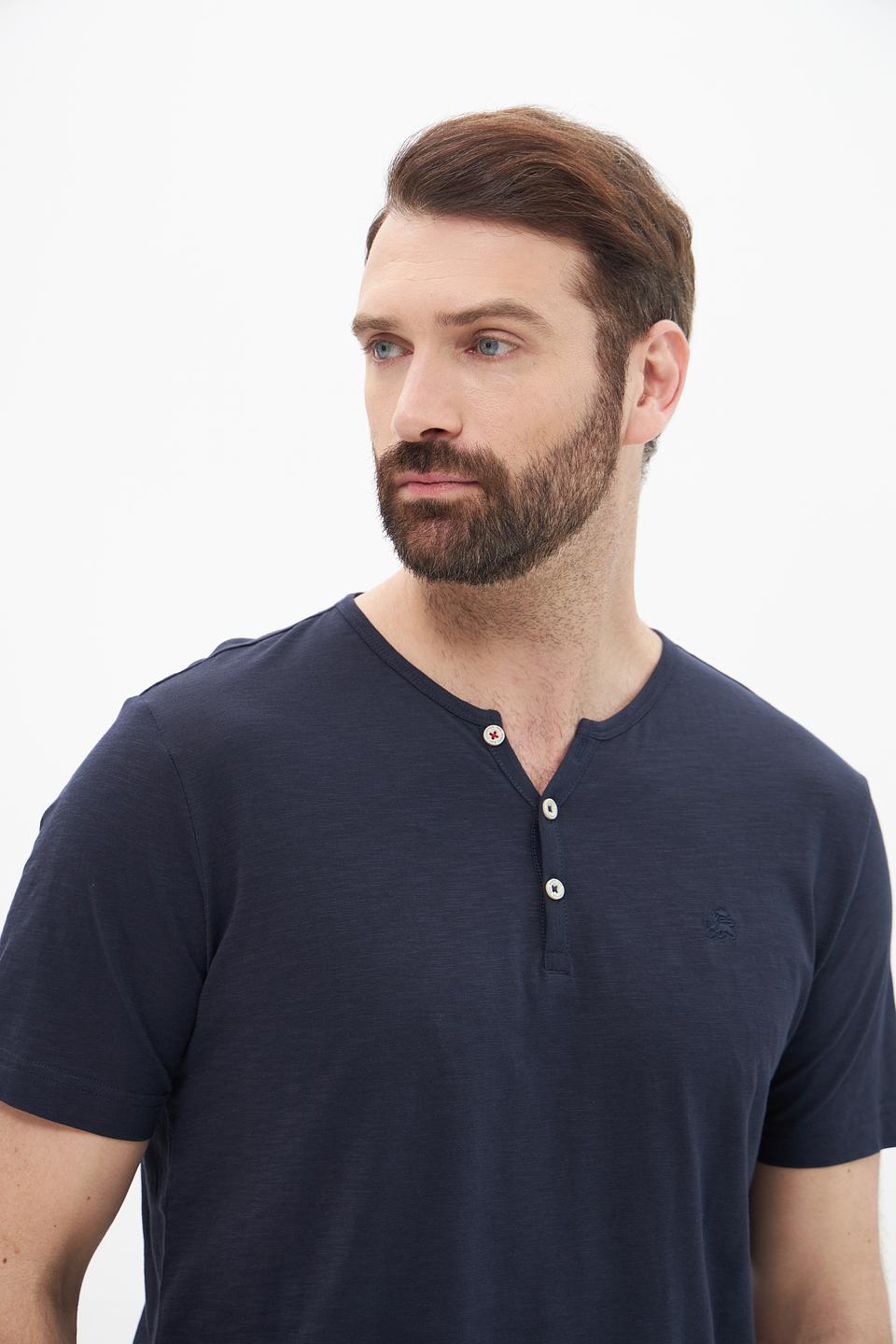 Футболка Lerros с планкой темно-синяя