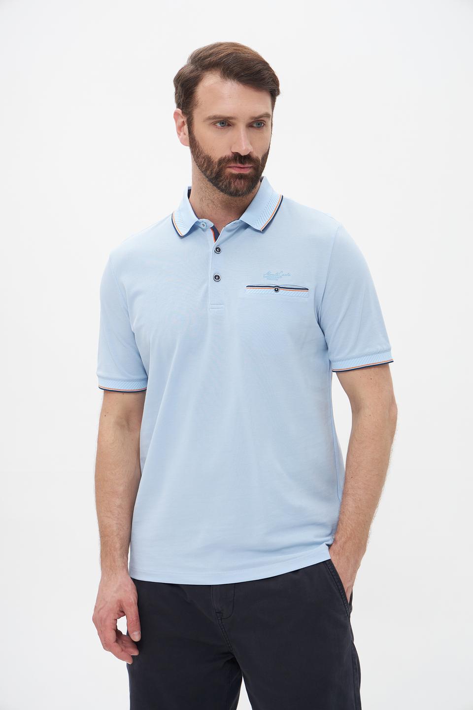 Поло Monte Carlo голубое