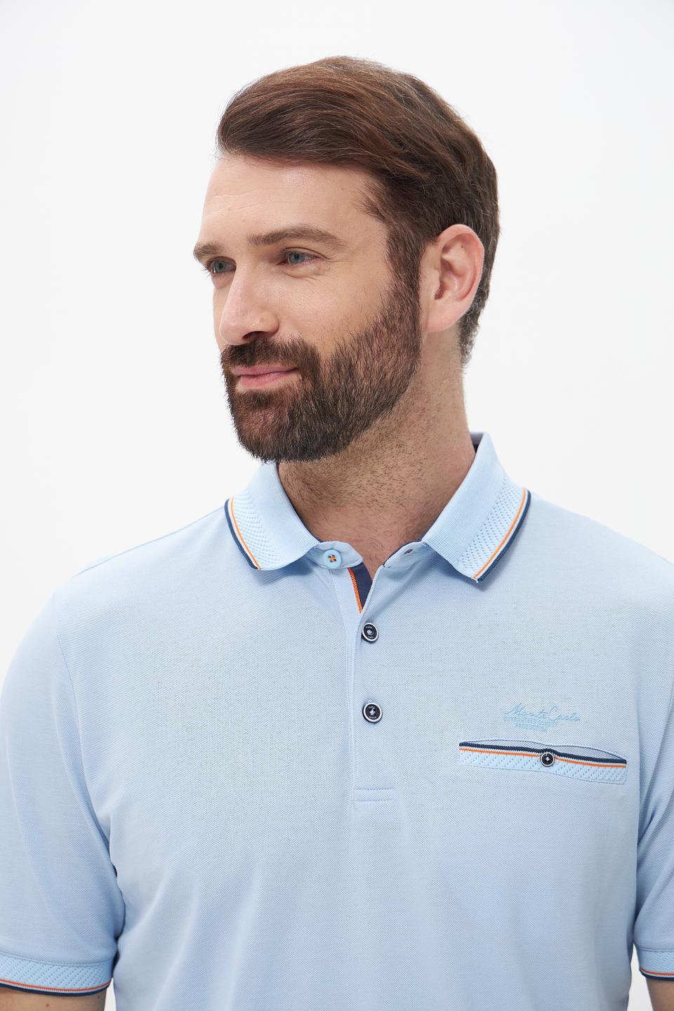 Поло Monte Carlo голубое