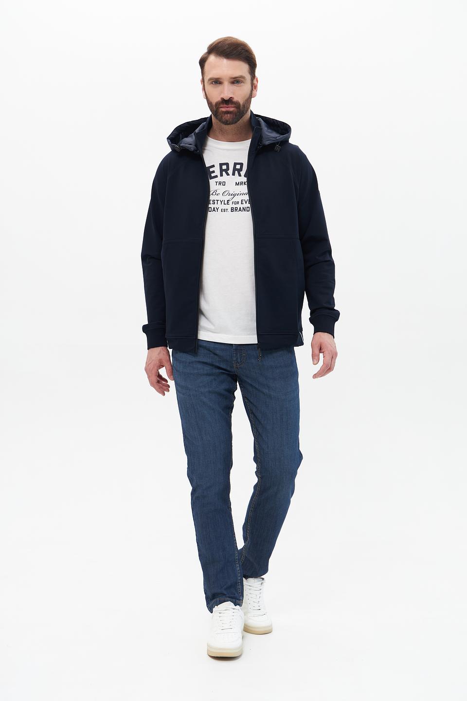 Кардиган Monte Carlo синий с капюшоном