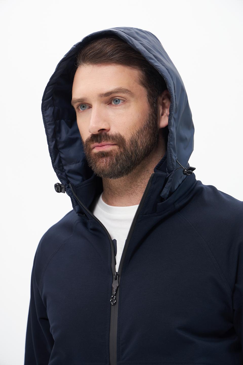 Кардиган Monte Carlo синий с капюшоном