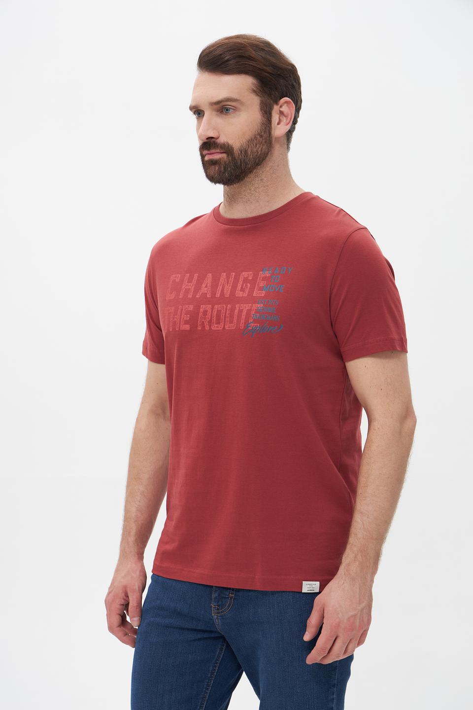 Футболка Lerros с принтом терракотовый