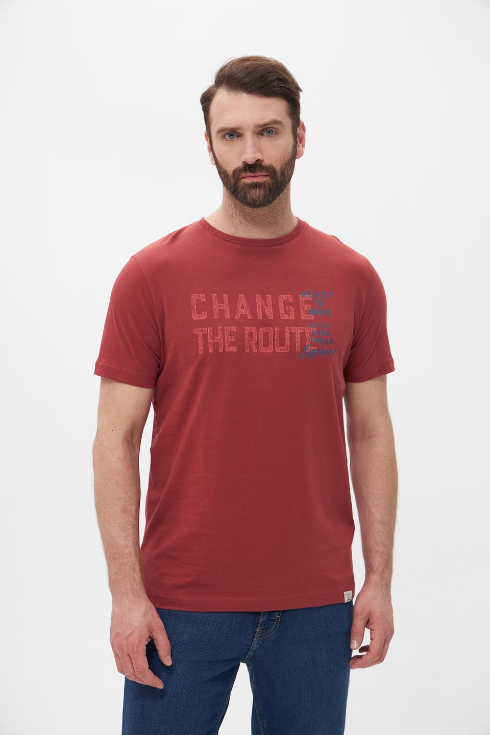 Футболка Lerros с принтом терракотовый