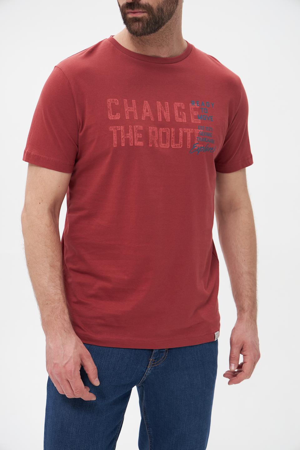 Футболка Lerros с принтом терракотовый