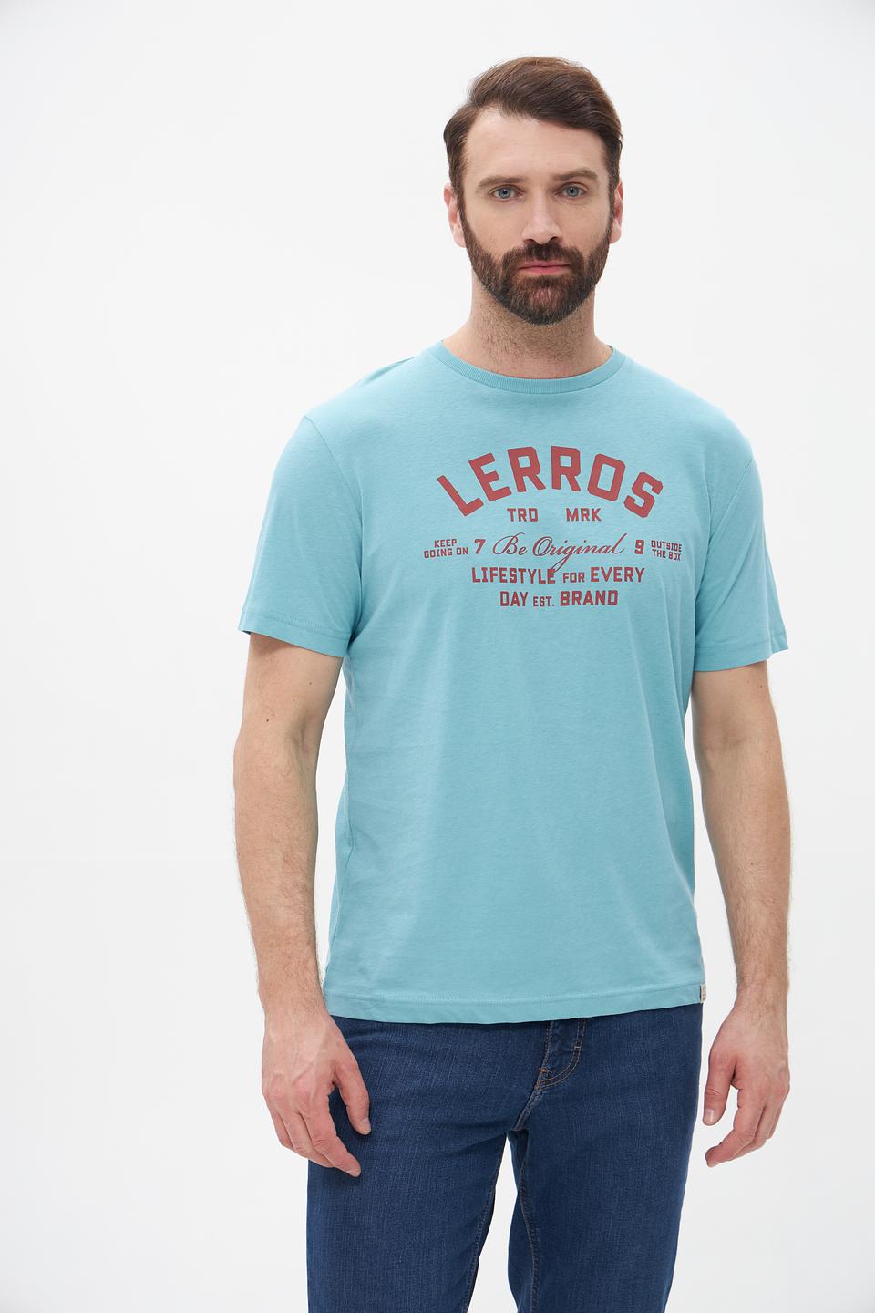 Футболка Lerros с логотипом бирюзовая