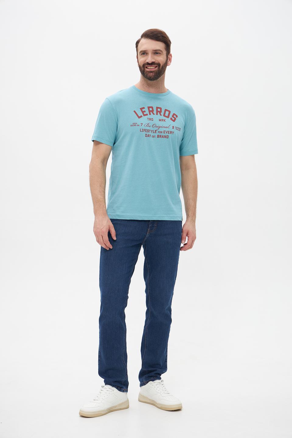 Футболка Lerros с логотипом бирюзовая