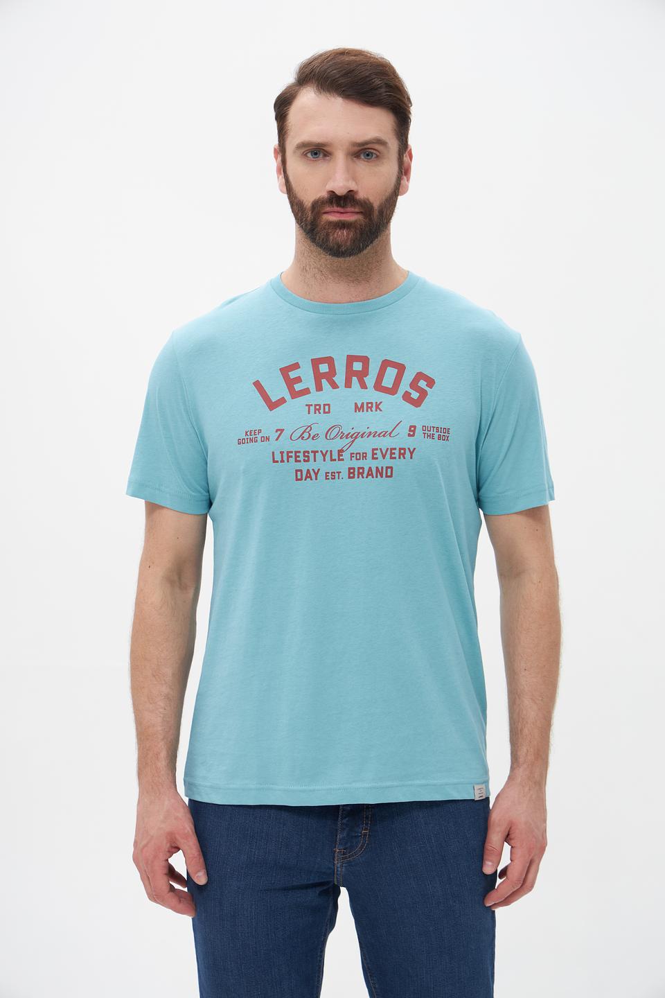 Футболка Lerros с логотипом бирюзовая