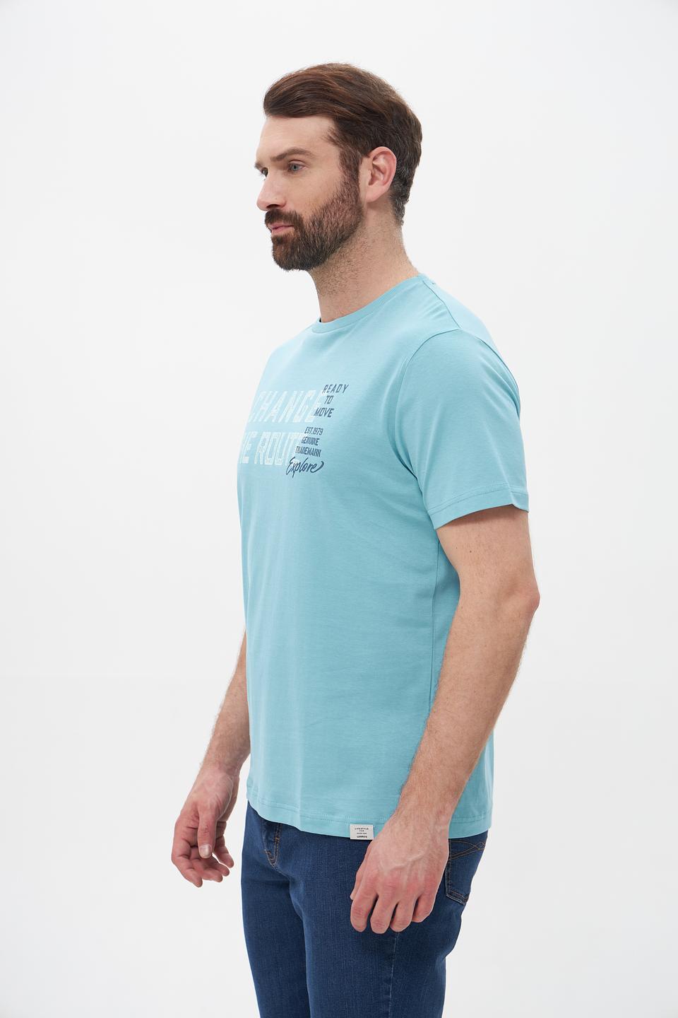 Футболка Lerros с принтом бирюзовая