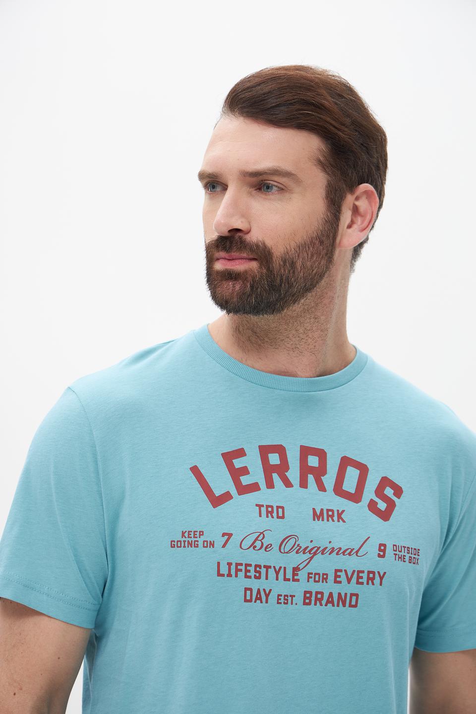 Футболка Lerros с логотипом бирюзовая