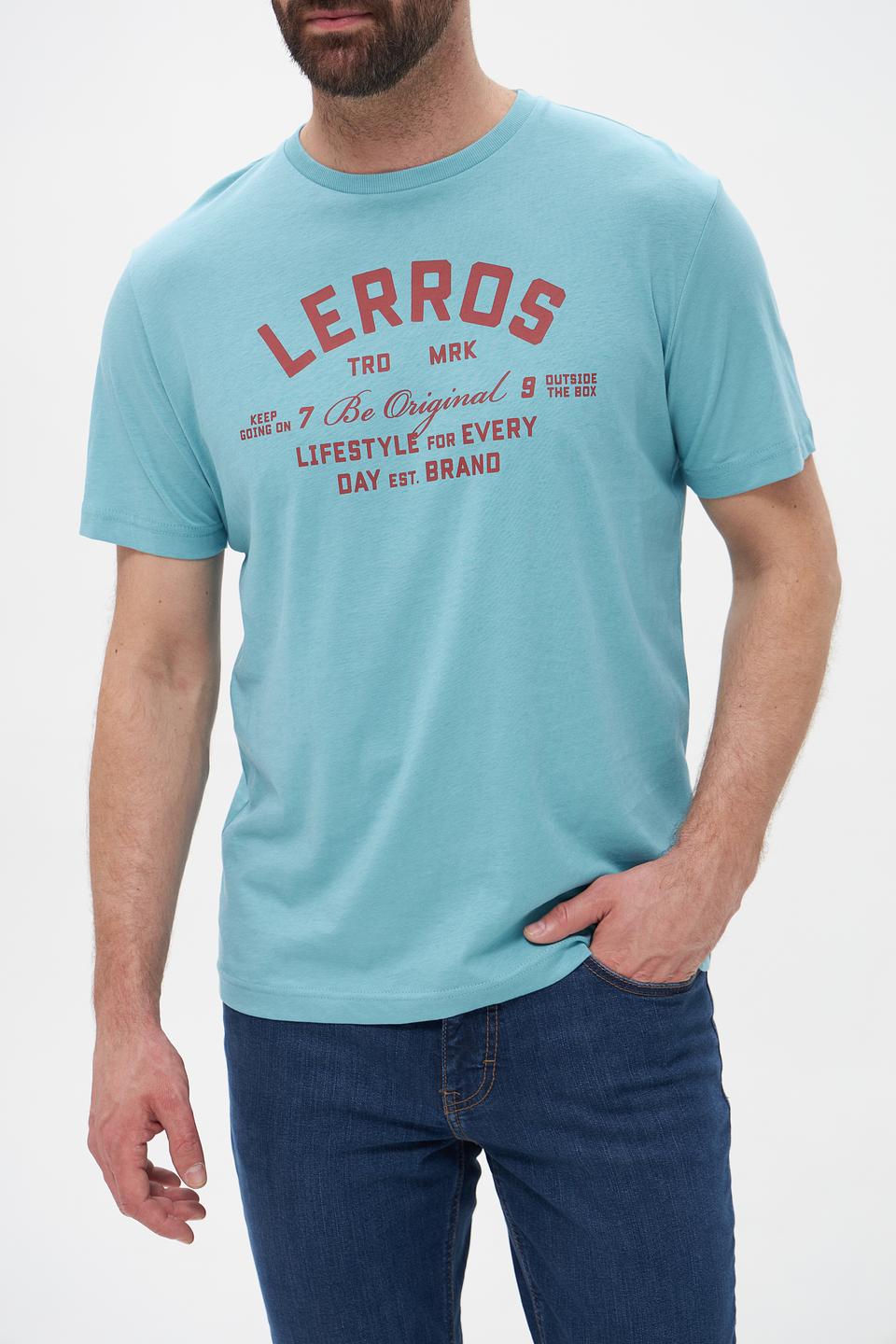 Футболка Lerros с логотипом бирюзовая