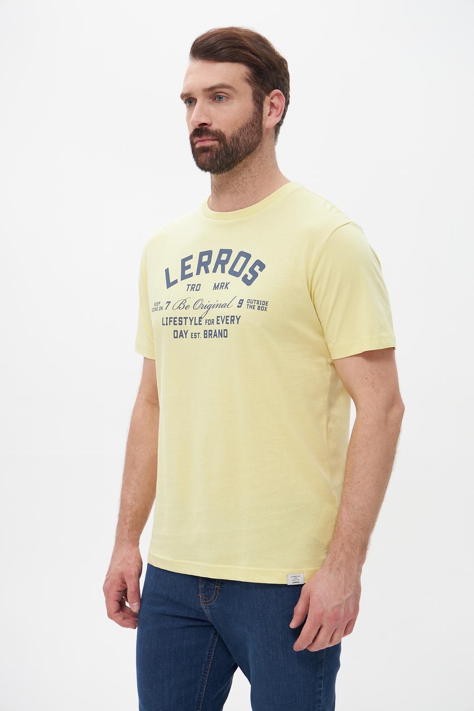 Футболка Lerros с логотипом светло-жёлтая