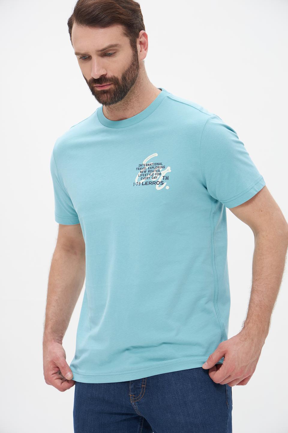 Футболка Lerros с принтом бирюзовая